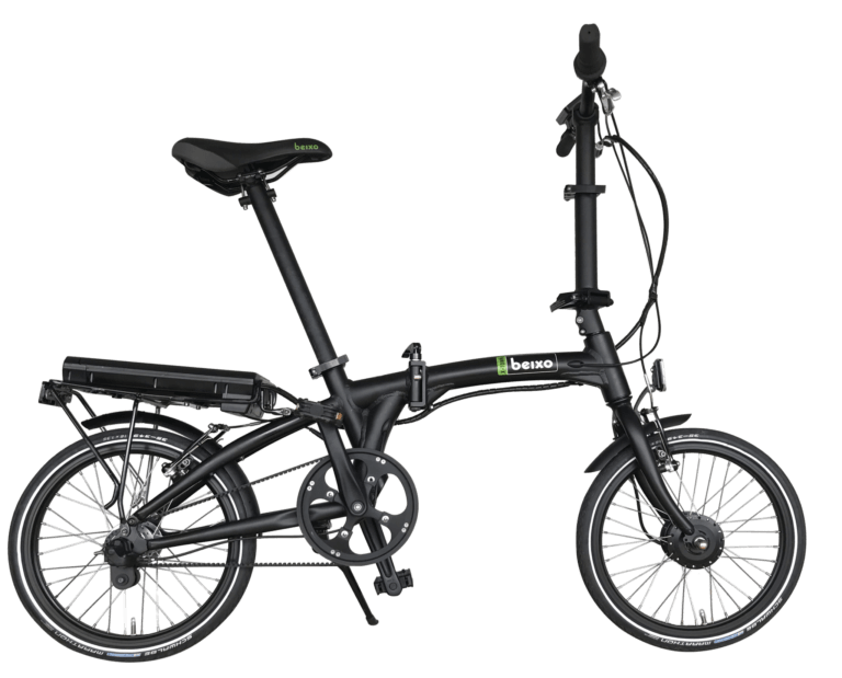 Beixo E X-Town bicicleta electrica plegable rueda 16 correa de carbono